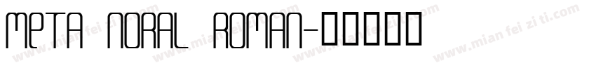 Meta Noral Roman字体转换